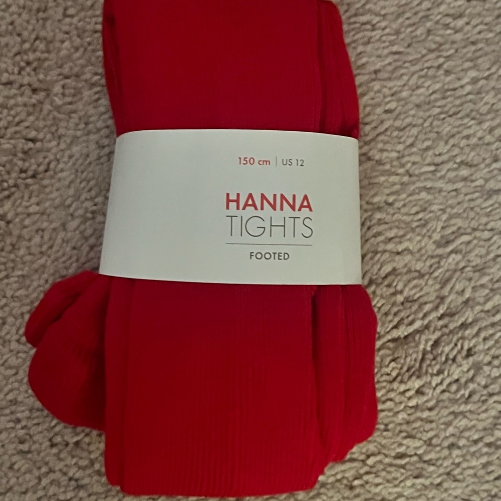 Hanna Andersson footed tights size 150cm